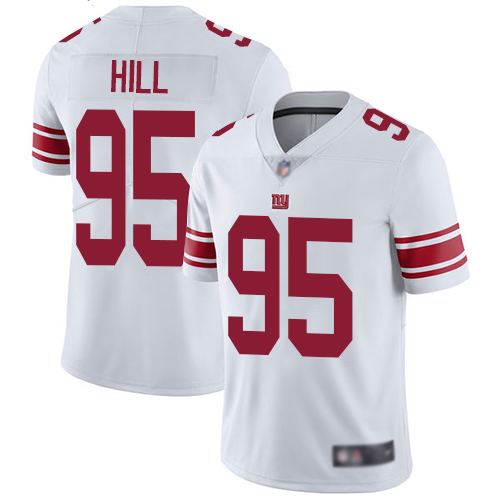 Men New York Giants #95 B.J. Hill White Vapor Untouchable Limited Player Football NFL Jersey